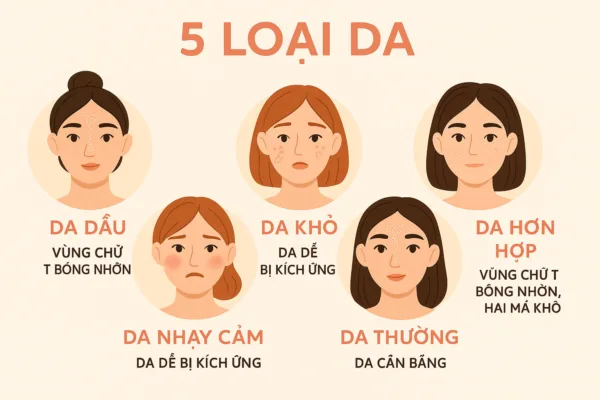 các loại da chọn kem chống nắng